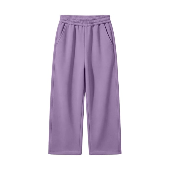 Hurxie Boys Baggy Sweatpants Boys Straight Wide Leg Open Bottom Joggers with Pockets Drawstring Kids Athletic Pants