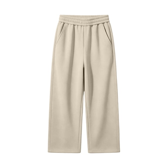 Hurxie Boys Baggy Sweatpants Boys Straight Wide Leg Open Bottom Joggers with Pockets Drawstring Kids Athletic Pants