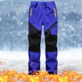 thumbnail image 1 of Hurxie Boys Girls Softshell Skiing Snow Hiking Pants Fleece Lined Kids Waterproof Outdoor Trousers Bottoms Blue,10 Years, 1 of 7