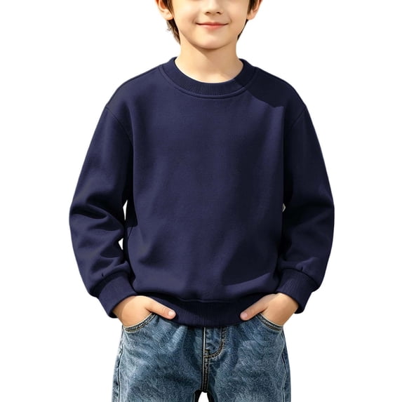 Hurxie Boys Sweatshirts Kids Fashion Fleece Long Sleeve Crewneck Pullover 10-11 Years