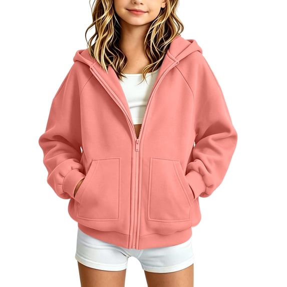 Hurxie Boys Zip Up Hoodie Sweatshirt Kids Long Sleeve Fleece Sweatshirts with Kangaroo Pockets 5-14 Years 11 Years