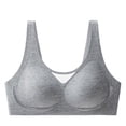 thumbnail image 1 of Hurxie Bras for Women No Underwire Mesh Wireless Crossover Bra Seamless Full Coverage Lift T Shirt Gray ,2XL, 1 of 4