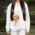 thumbnail image 1 of Hurxie Cat Dog Pouch Hoodie Pet Carrier Sweatshirt Large Pocket Pullover Shirt for Women, 1 of 7