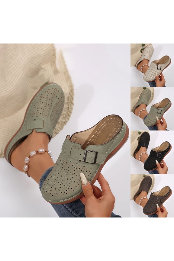 Clogs for Women Mules Shoes: Comfortable Slip On Closed Toe Sandals Summer Casual Walking Slides Green 36