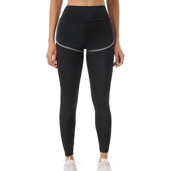 Hurxie Compression Leggings with Pockets for Women Tummy Control Leggings No Front Seam Workout High Waist Yoga Pants Black XL