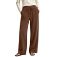thumbnail image 1 of Hurxie Corduroy Pants for Women Elastic High Waist Pull On Straight Leg Slacks Casual Fall Trousers with Pockets, 1 of 7