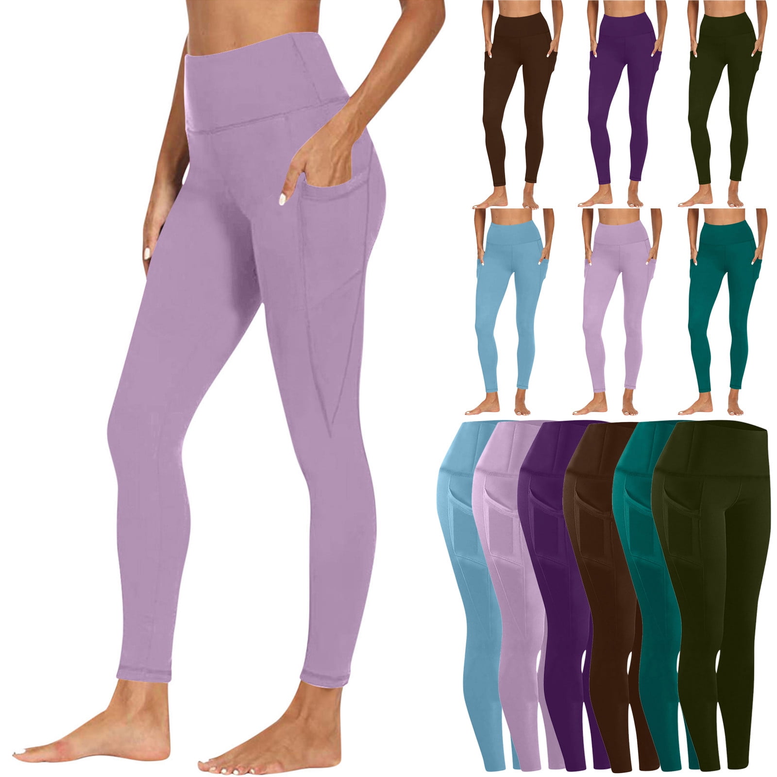 Hurxie Deals 2025 High Waisted Leggings for Women Workout Yoga Pants ...