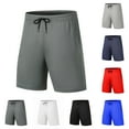 thumbnail image 1 of Hurxie Big And Tall Workout Shorts for Men Dark Gray Cooling Drawstring Beach Shorts for Hot Weather Summer S-4XL, 1 of 5