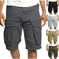thumbnail image 1 of Hurxie Deals Black Shorts for Men White Shorts Men Cargo Mens Shorts with Pockets And Drawstrings ( Big and Tall Men's ), 1 of 7