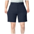 thumbnail image 1 of Hurxie Men's Golf Shorts Big and Tall Casual Dress Shorts Stretch Lightweight Summer Flat Front Shorts Navy,L, 1 of 8