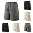 thumbnail image 1 of Hurxie Deals Men's Shorts 5 Inch Inseam Big Tall Olympic Shorts 3xl Summer Cooling Beach Shorts with Pocket Drawstring Elastic Waist M-4XL, 1 of 7