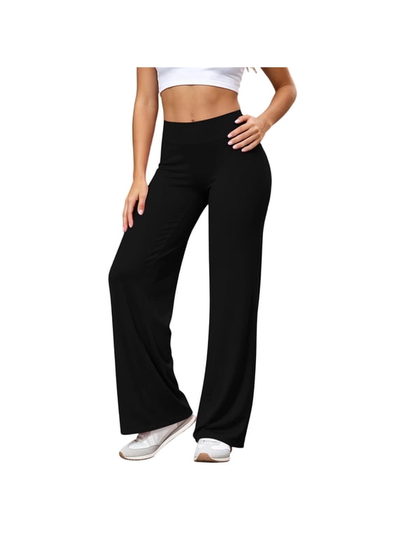 Ease Workout Leggings Womens No Front Seam Straight Leggings High Waist Buttery Yoga Pants Black,S