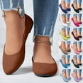 thumbnail image 1 of Hurxie Flats for Women Round Toe Flat Shoes Dressy Ballet Flats Comfortable Womens Dress Shoes Ballerina Flats for Work Orange 39, 1 of 6