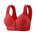 thumbnail image 1 of Hurxie Front Closure Wireless Bras for Women Full Coverage No Underwire Comfort Lift Bra with Wide Straps Red ,XXL, 1 of 5