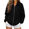 thumbnail image 1 of Hurxie Full Zip Up Hoodie Women Lightweight Soft Slim Fit Long Sleeve Hooded Tops Casual Sweatshirt with Pockets, 1 of 6
