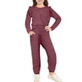 thumbnail image 1 of Hurxie Girls Clothes Sets Fashion Sweatsuit Outfits Wine,4 Years, 1 of 6