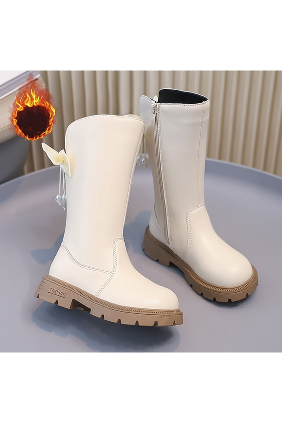 Girls Knee High Fashion Riding Boots Youth/Toddler(Big Kids/Little Kids/Toddler) Beige 28