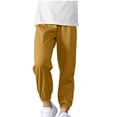 thumbnail image 1 of Hurxie Girls' Sweatpants Wide Leg Drawstring Casual Kids Joggers Open Bottom Loose Solid Teen Pants with Pockets Khaki,8-9Years, 1 of 7