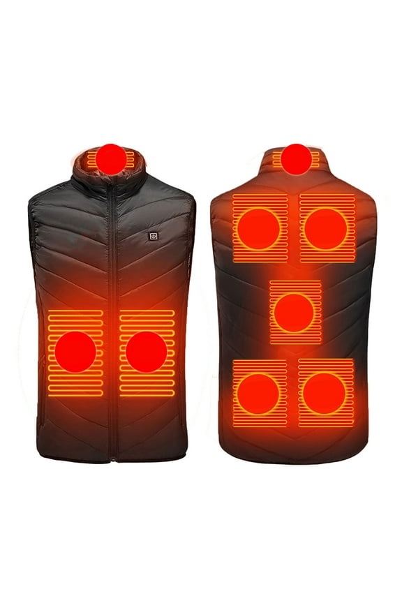 Heated Vest Women, Electric Warming Heated Jackets, (Battery Pack Not Included) Smart Controller With Lights-out Black L