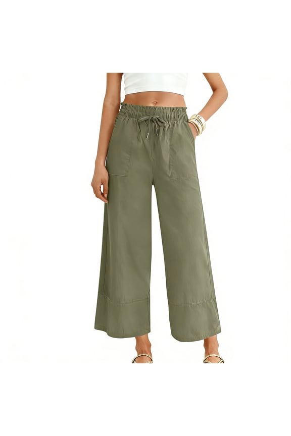 Jean Capri Pants for Women High Waisted Ripped Skinny Jeans Stretchy Denim Capris Cropped Jeggings with Pockets Army Green,L