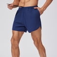thumbnail image 1 of Hurxie Men's 3 Inch Inseam Running Shorts with Liner Gym Athletic Workout Exercise Shorts with Zipper Pocket Blue,XL, 1 of 7