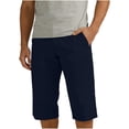 thumbnail image 1 of Hurxie Men's Golf Shorts with Pockets Long Inseam Lightweight Quick Dry Shorts for Casual Work Dark Blue,L, 1 of 7