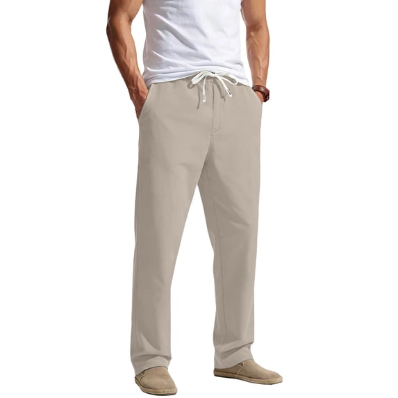 Hurxie Men's Hiking Pants Lightweight, Quick-Dry Moisture Wicking Outdoor Pants Khaki,2XL