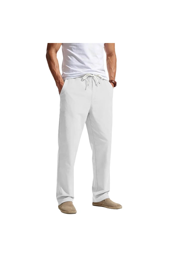 Men's Hiking Pants Lightweight, Quick-Dry Moisture Wicking Outdoor Pants White,XL