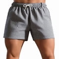 thumbnail image 1 of Hurxie Men's Pajama Shorts, Soft Woven Pajama Shorts for Men Plaid Pj Bottoms Multicolor,S, 1 of 5