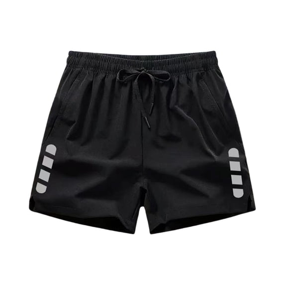 Hurxie Men's Running Shorts 7" Quick Dry Gym Athletic Workout Shorts with Pockets Black,M