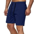 thumbnail image 1 of Hurxie Men's Sport Shorts 5 inch Drawstring Casual Elastic Waist Summer Beach with Pockets Navy,2XL, 1 of 3