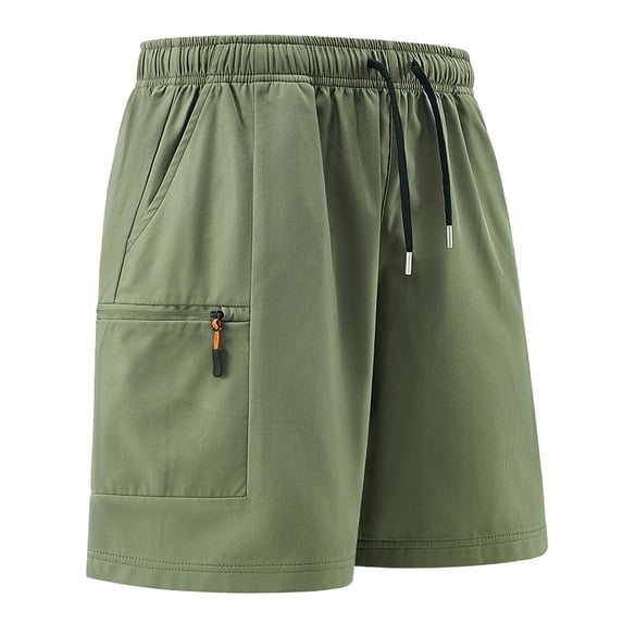 Hurxie Men's Workout Running Shorts 7"/5"/9" Lightweight Gym Athletic Shorts for Men with Zipper Pockets Army Green,S