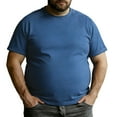 thumbnail image 1 of Hurxie Mens Big and Tall Shirts Short Sleeve Crew Neck Casual T-Shirt Tee Shirts Navy,M, 1 of 6