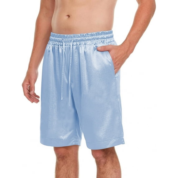 Hurxie Mens Gym Basketball Shorts with Pockets - Quick Dry Lightweight Mesh Athletic Shorts Blue,5XL