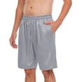 thumbnail image 1 of Hurxie Mens Gym Basketball Shorts with Pockets - Quick Dry Lightweight Mesh Athletic Shorts Gray,L, 1 of 7