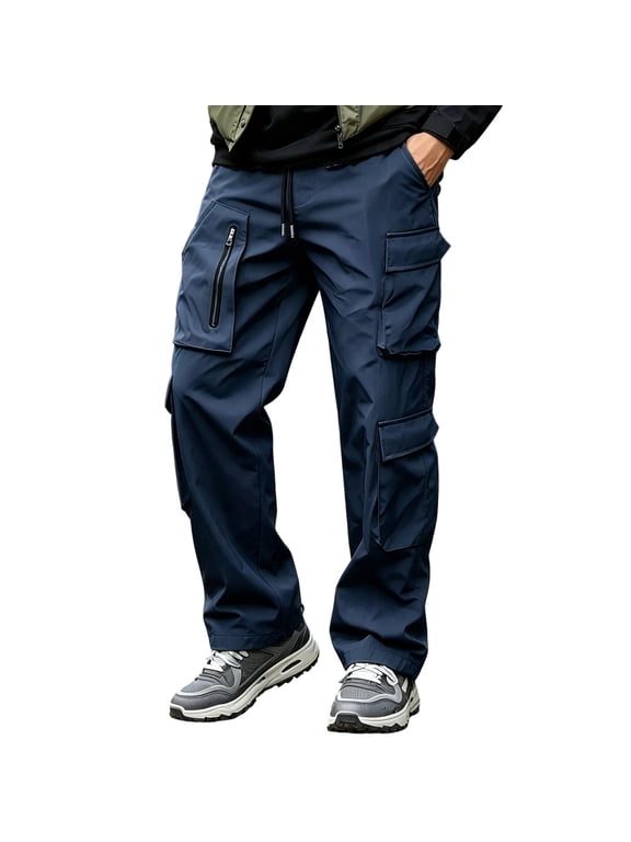 Mens Hiking Pants Lightweight Waterproof Quick Dry Work Cargo Pant Breathable Water Resistant Nylon,Travel Outdoor Fishing Casual