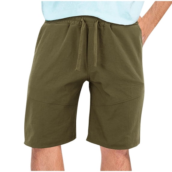 Hurxie Mens Shorts Casual Men's Athletic Short Workout Gym Shorts for Men with Pockets Army Green,2XL