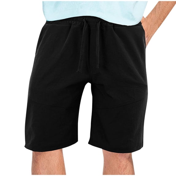 Hurxie Mens Shorts Casual Men's Athletic Short Workout Gym Shorts for Men with Pockets Black,2XL