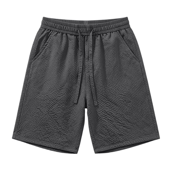 Hurxie Mens Sweat Shorts Casual Stretch Elastic Waist Sweat 7 inch Inseam Lounge Summer Running Shorts with Pockets Black,L