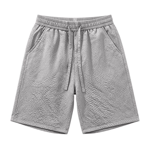 Hurxie Mens Sweat Shorts Casual Stretch Elastic Waist Sweat 7 inch Inseam Lounge Summer Running Shorts with Pockets Gray,M