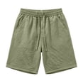 thumbnail image 1 of Hurxie Mens Sweat Shorts Casual Stretch Elastic Waist Sweat 7 inch Inseam Lounge Summer Running Shorts with Pockets Green,M, 1 of 7