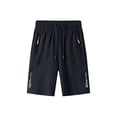 thumbnail image 1 of Hurxie Mens Workout Running Shorts with 2 Zipper Pockets Quick Dry 7"/5" Gym Basketball Athletic Shorts for Men Black,4XL, 1 of 6