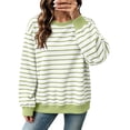 thumbnail image 1 of Hurxie Oversized Sweatshirt for Women Crewneck Striped Shirt Long Sleeve Tops Pullover Womens Fall Fashion, 1 of 8