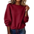 thumbnail image 1 of Hurxie Oversized Sweatshirt for Women Spring Long Sleeve Crewneck Fleece Loose Casual Pullover Tops Fashion Clothing, 1 of 7