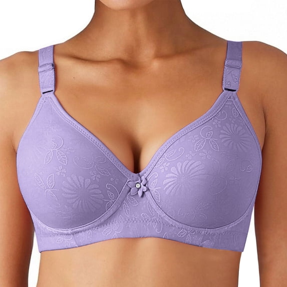 Hurxie Pack Bras for Women t Shirt Push Up Bra for Women Comfortable Everyday Bras Purple ,36