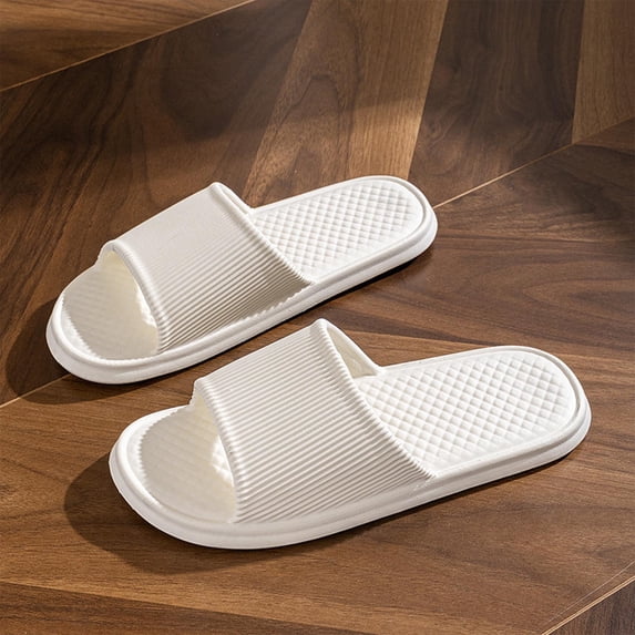Hurxie Pillow Slippers for Women Non Slip Quick Drying Bathroom Sandals White 41