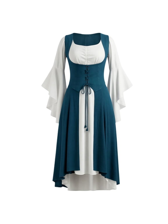 Renaissance Dress Outfit Medieval Costume Elf Cosplay Outer Garment