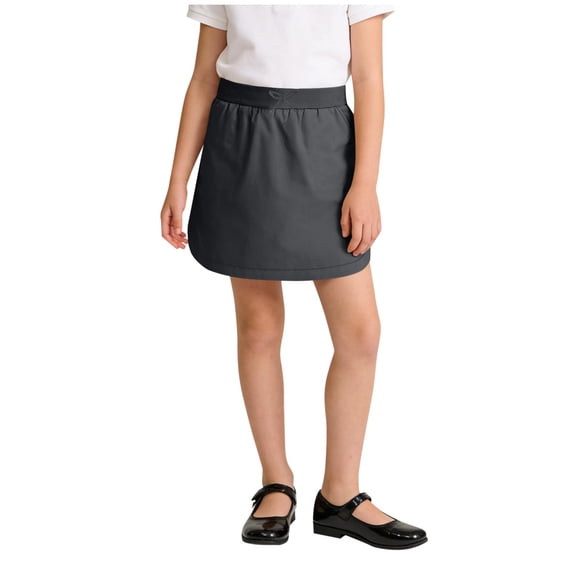 Hurxie School Uniform Girls Blend Chino Skort Above Knee Gray,120