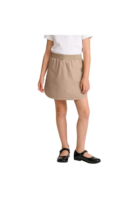 School Uniform Girls Blend Chino Skort Above Knee Khaki,150