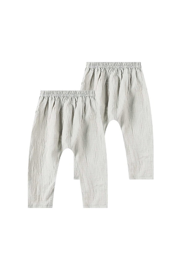 Toddler Boy Girl Pants,Boys Cotton Harem Pant Girls Gauze Loose Bloomers Gray,0-1Years